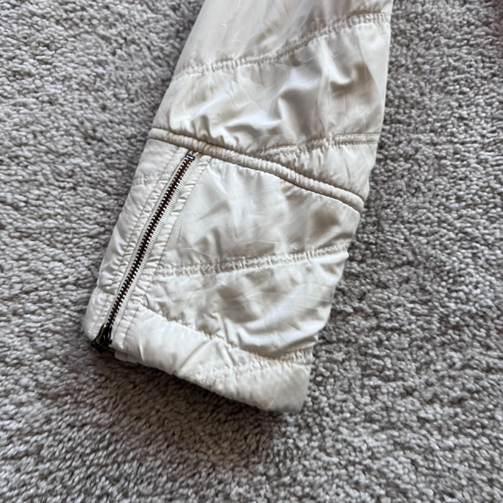 PrAna Diva Sherpa Fleece Jacket Womens M White Full Zip Rib Knit Outdoor - Picture 6 of 16